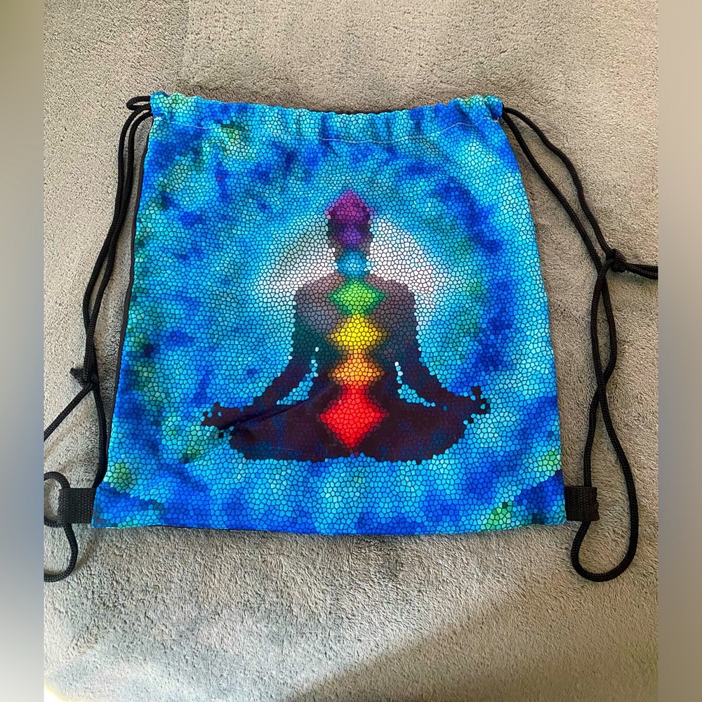 Chakra yoga drawstring bag. Spiritual meditation